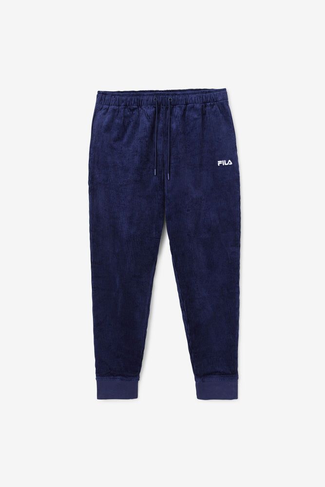 Fila Pants Mens Navy - Unnat Cord Joggers - Philippines 8574630-DU